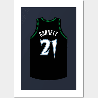 Kevin Garnett Minnesota Jersey Qiangy Posters and Art